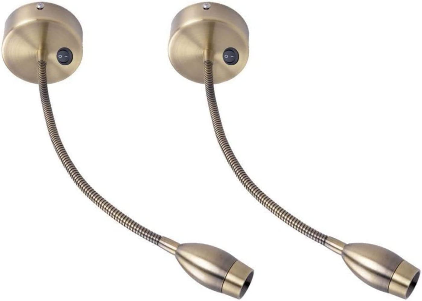 Led Lampe De Lecture Murale Lit Lampe De Lecture À Montage Mural 2 Lampes Murales Lampe De Lit Col De Cygne Bronze 3w 3000k Blanc Chaud En Cuivre Lampe De Lit 360° Lampe Flexible Lampe