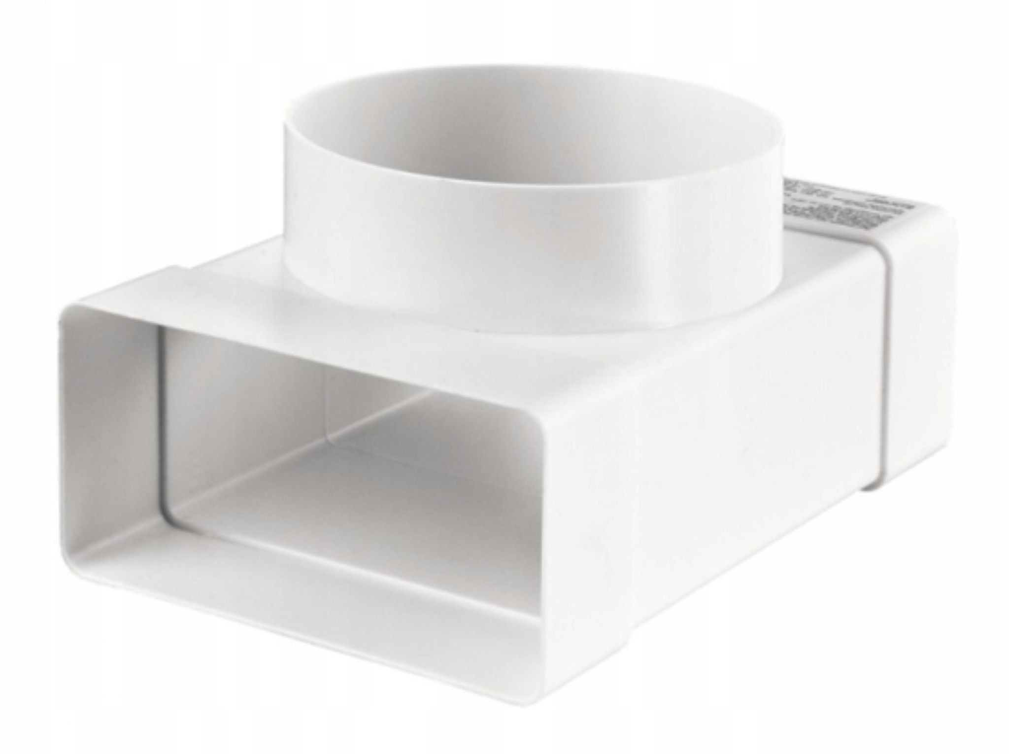 Vents T-Verbindung Von Flachkanal 110X55mm Auf Rundkanal 100Mm Pvc