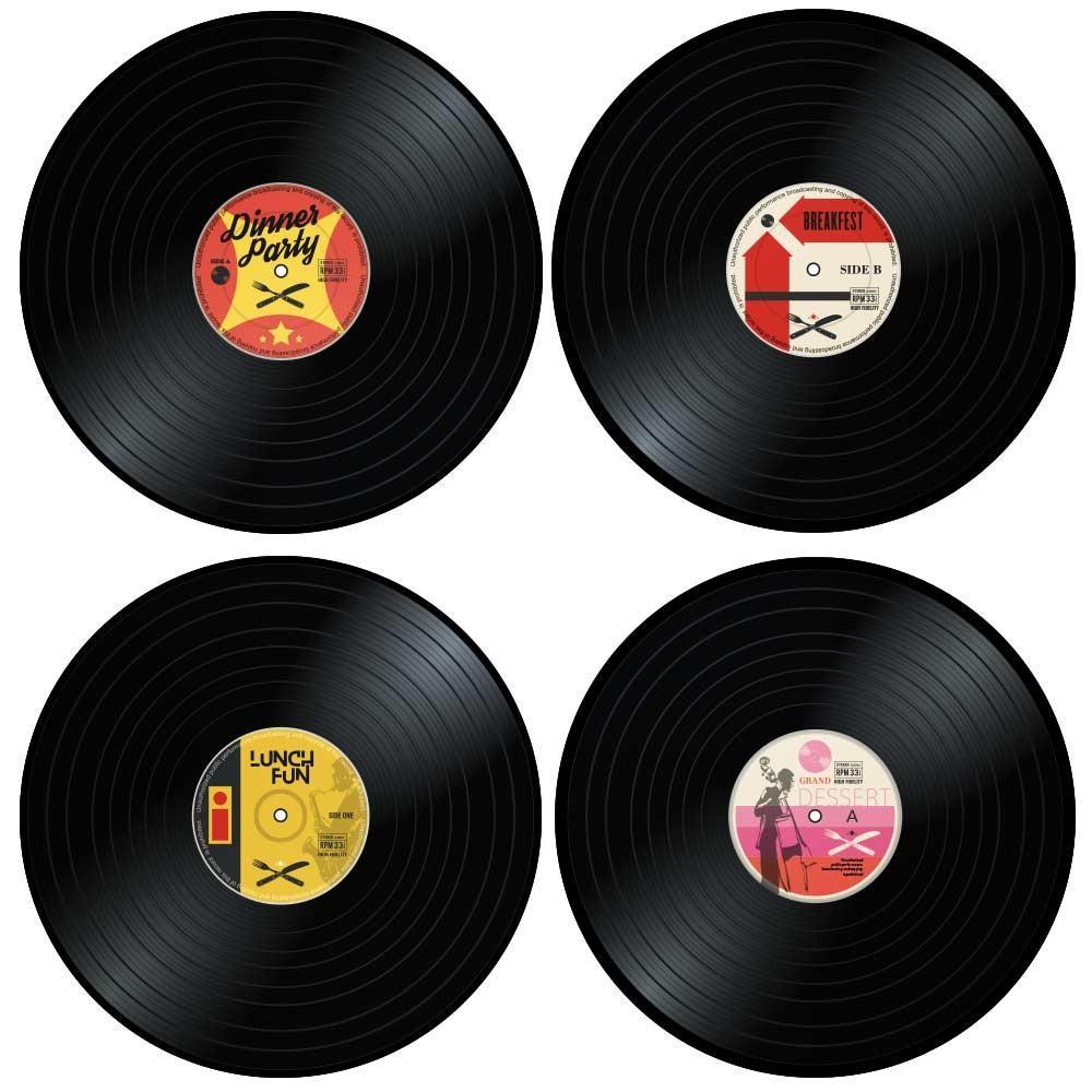 Mehrfarbig 4 X Tischsets - Schallplatten - Bild 5