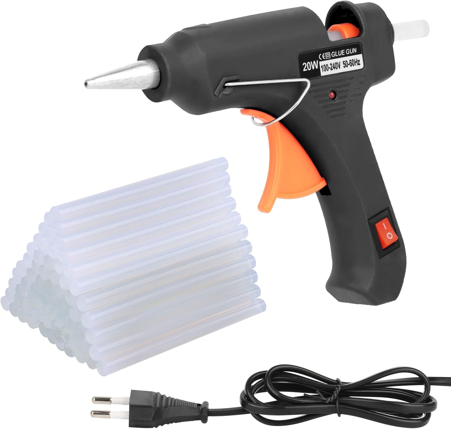 Pistola Per Colla A Caldo Con 20 Mini Stick Di Colla A Caldo, Per Progetti Fai Da Te A...