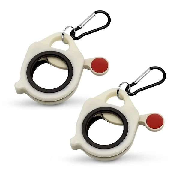 Organisateur de serre-câbles à mousqueton pour ceinture porte-outils, plastique blanc, lot de 2