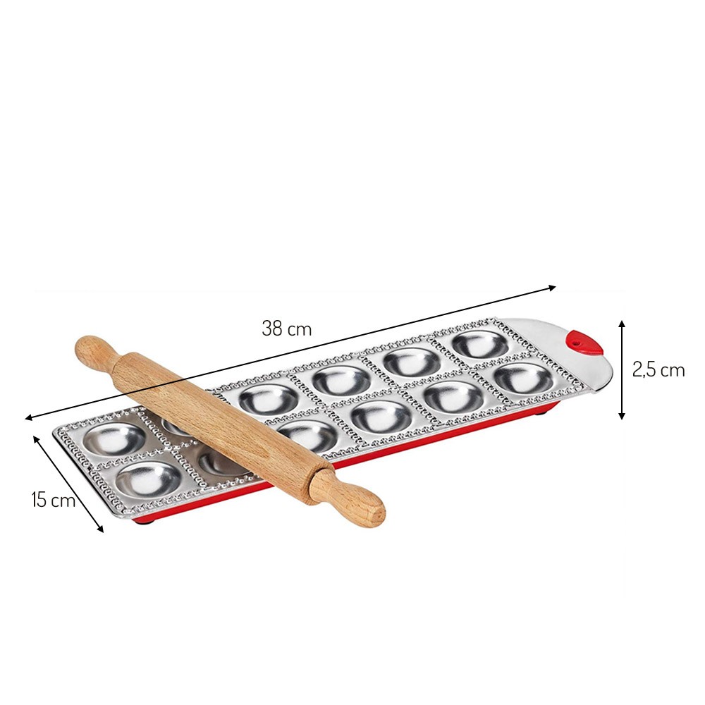 Küchenprofi Raviolibrett Pastacasa Für 12 Ravioli + Mit Holzrolle - Image 4