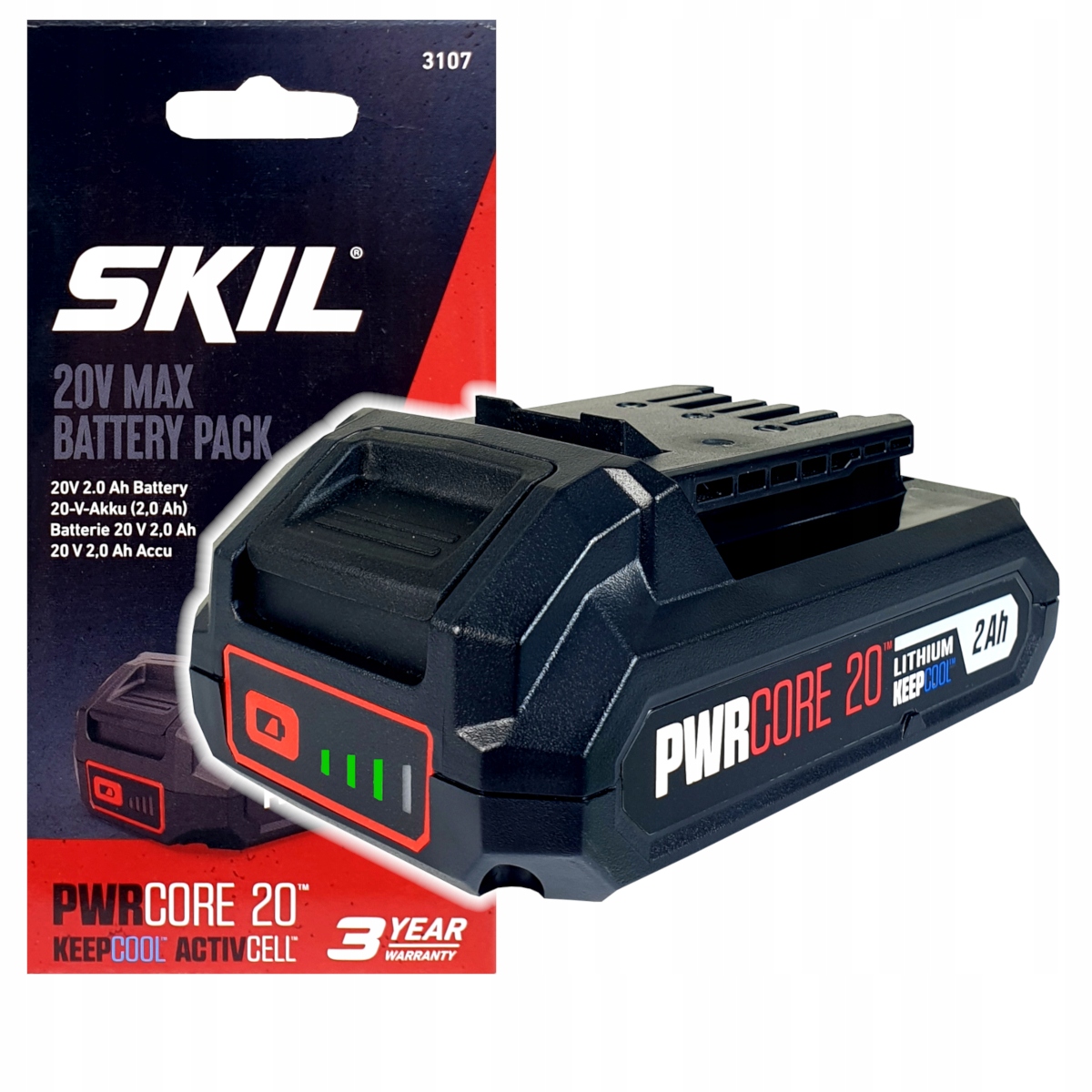 Skil Rot Werkzeugakku + Ladegerät, Br1e3107aa (20 V) - Bild 3