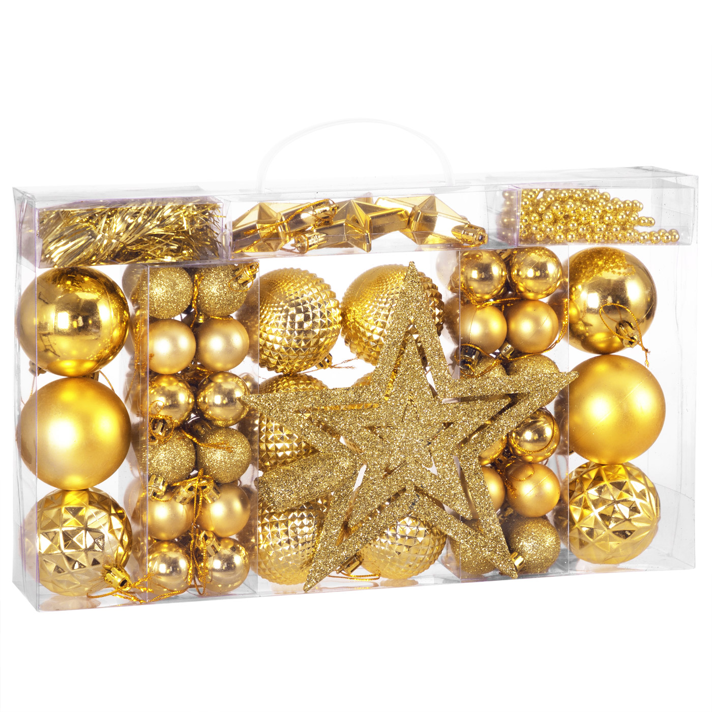 Set Di Palline Di Natale Composto Da Varie Fantasie Varie Quantità Varie Taglie Gold (de)