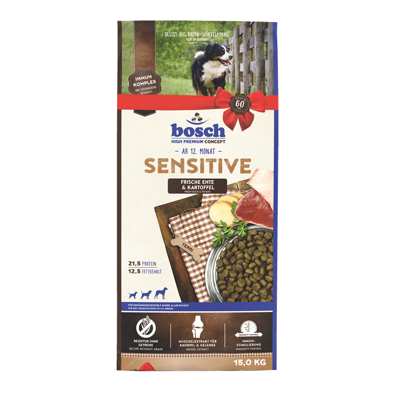 bosch Sensitive Ente & Kartoffel - Sparpaket: 2 x 15 kg Hundefutter trocken - Image 4