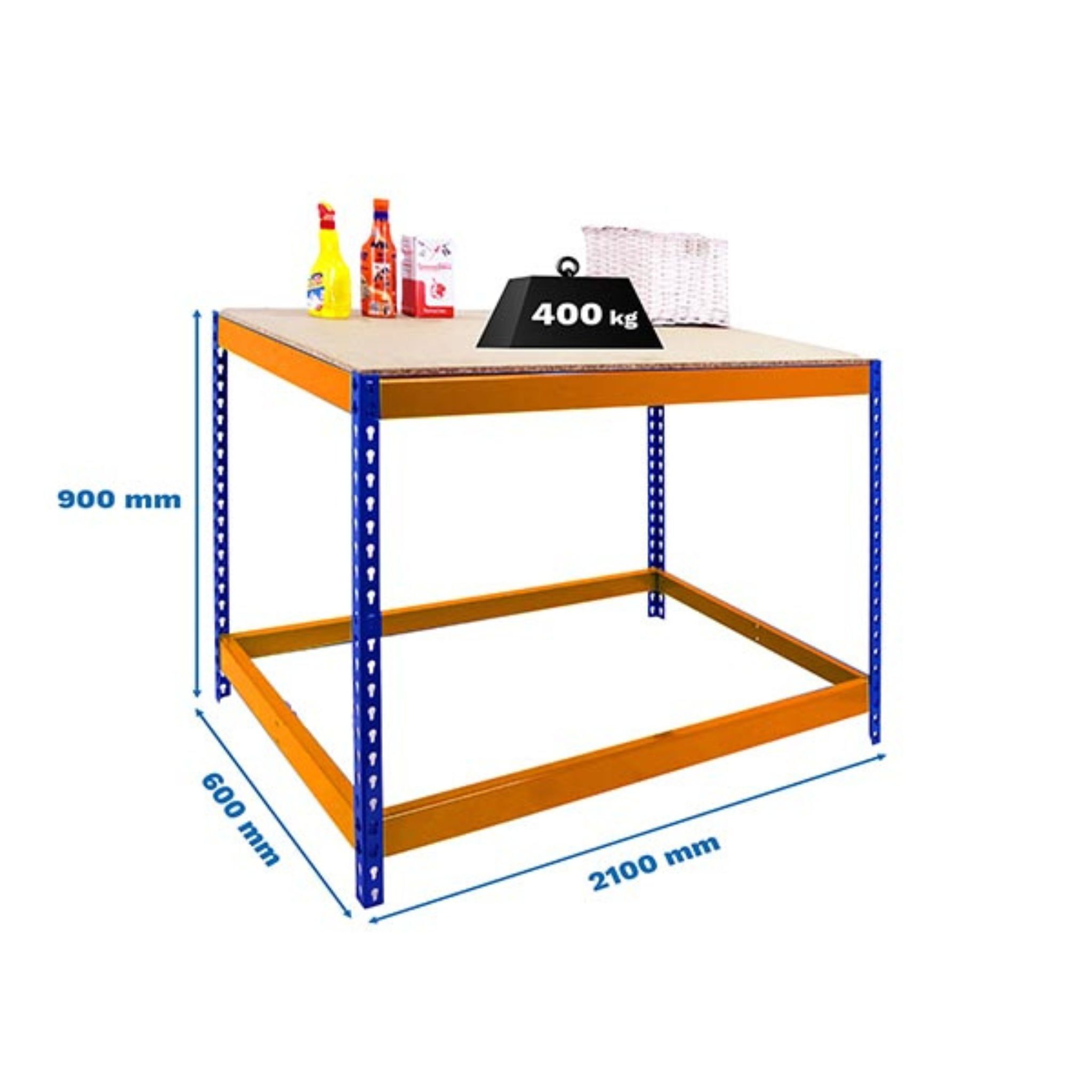 Simonrack Blau Werkbank Simonwork Basic 1, 210 × 60 × 90 Cm - Bild 3