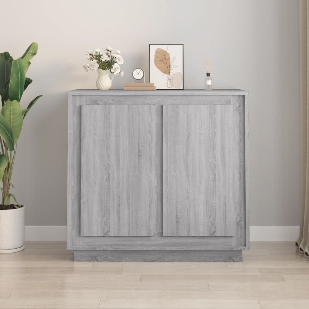 Buffet Sonoma Gris 80x34x75 Cm Bois D'Ingénierie Vidaxl