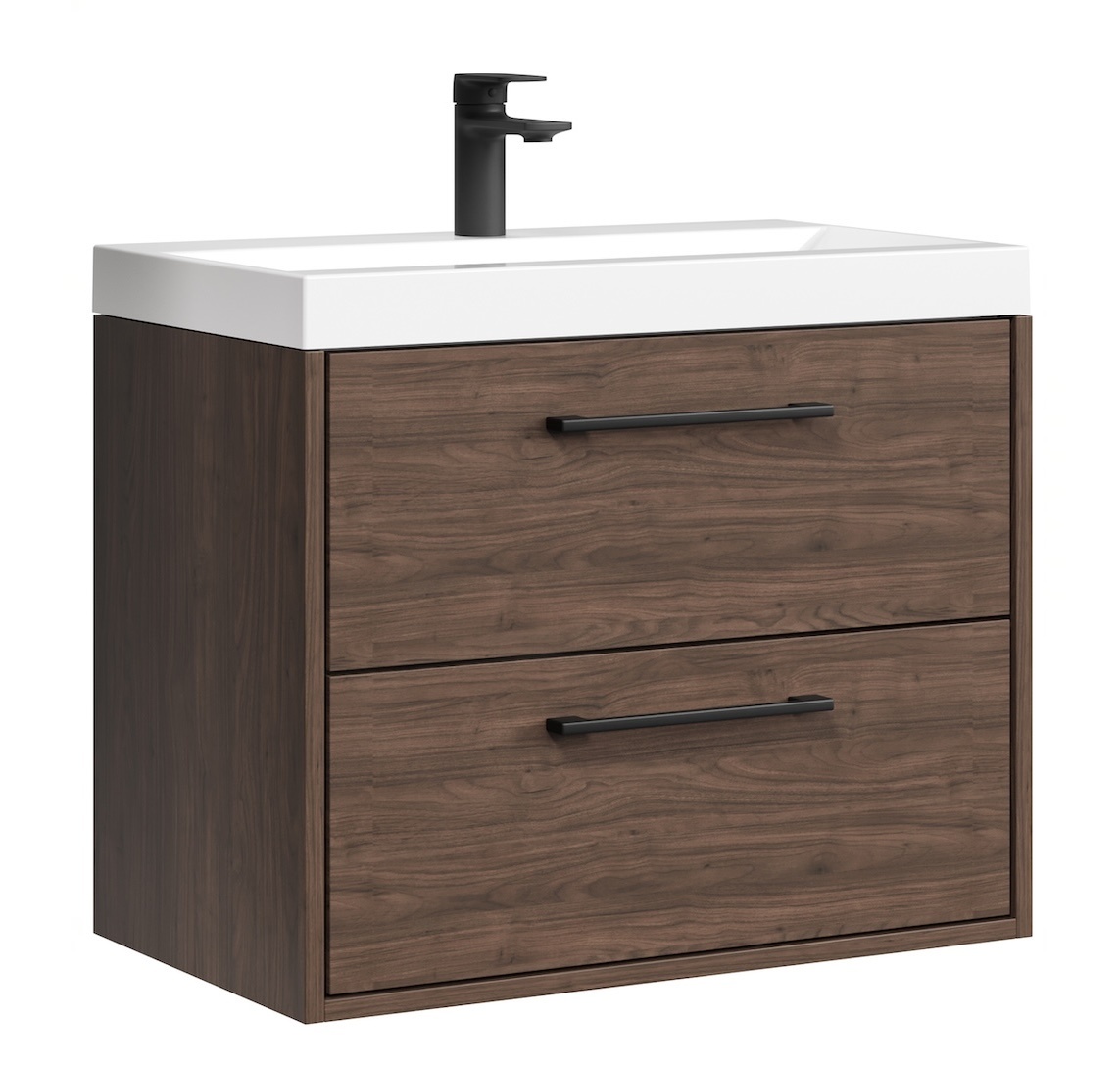Badplaats Badezimmermöbel Set Florence 01 60 Cm – Walnuss – Häng