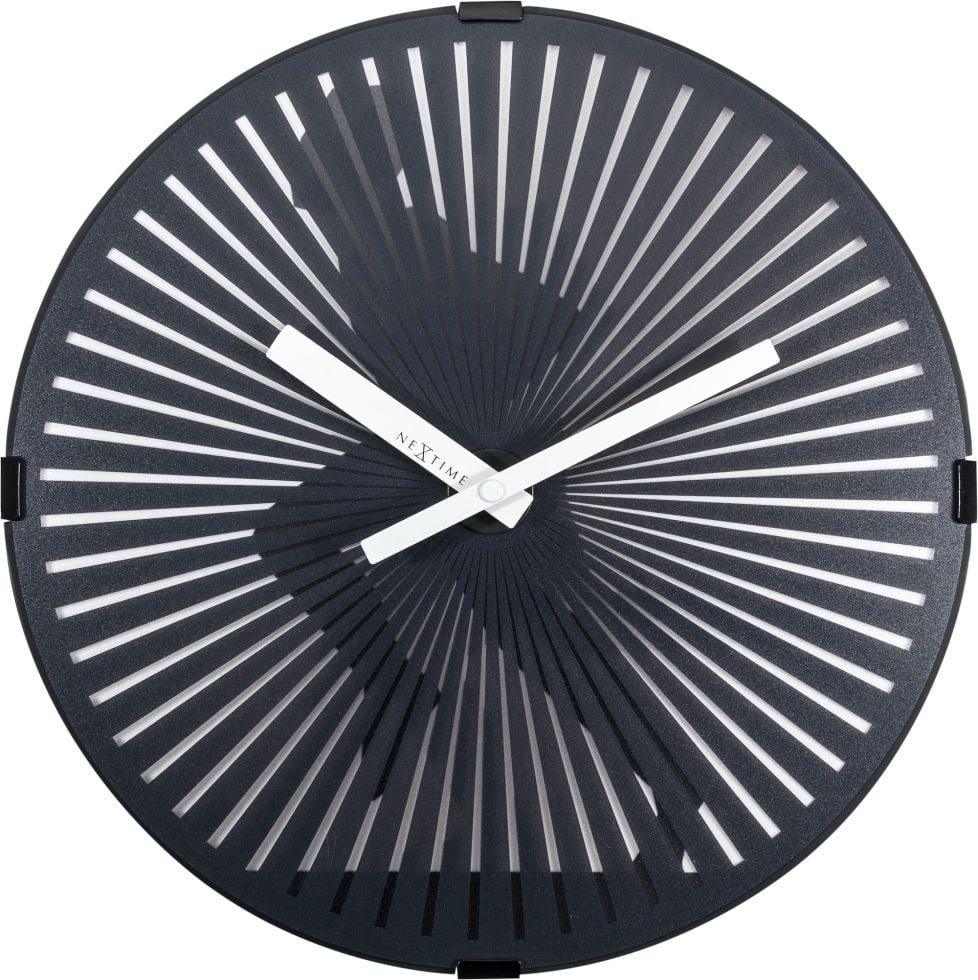 Nextime Schwarz Wanduhr Running Man Ø 30,5 Cm Wanduhr