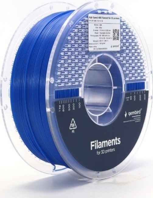 Gembird 3DP-ABS1.75HY-01-B (ABS, 1000 g, 1.75 mm), Filament, Blau - Bild 3