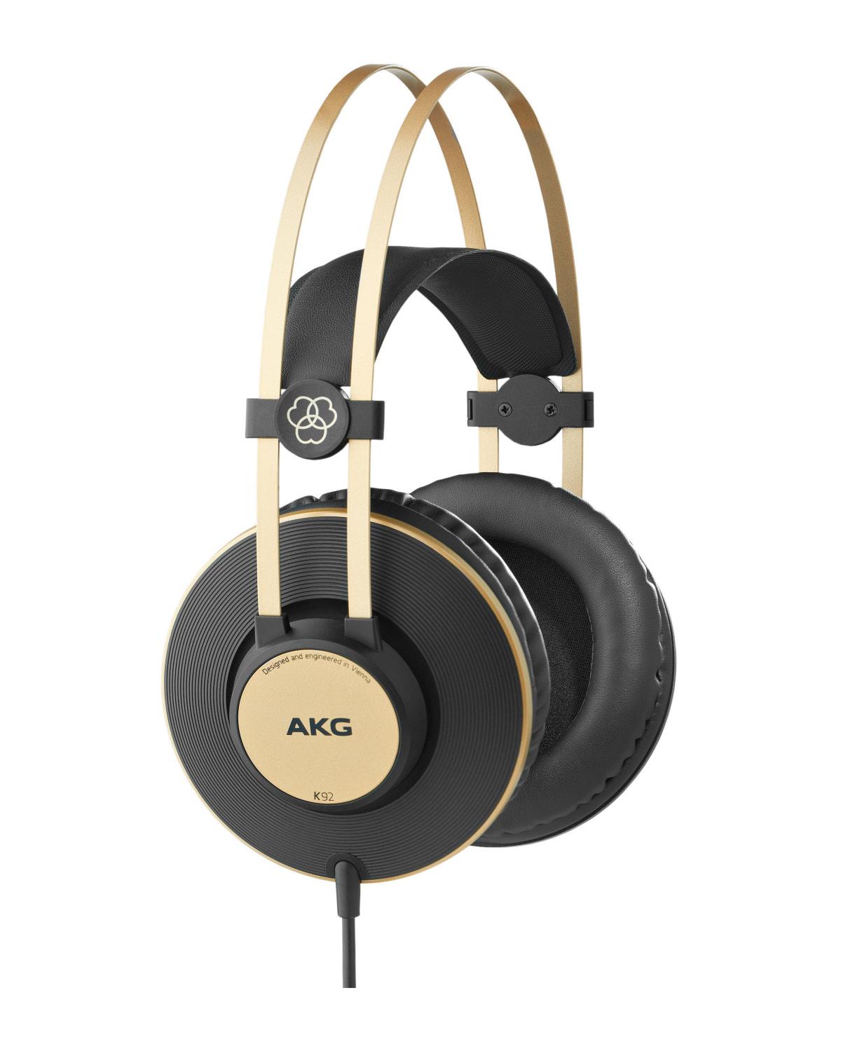 Akg K92 Cuffie Cablato A Padiglione Musica Nero Oro
