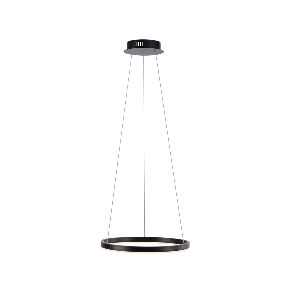 Pendellampe Hängelampe Wohnzimmerlampe Dimmbar Led Ring Design Schwarz H 120 Cm
