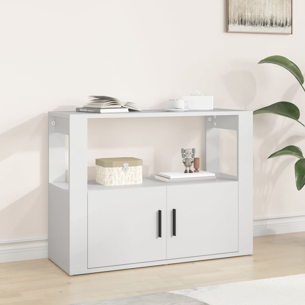 Buffet Blanc 80x30x60 Cm Bois D'Ingénierie Vidaxl