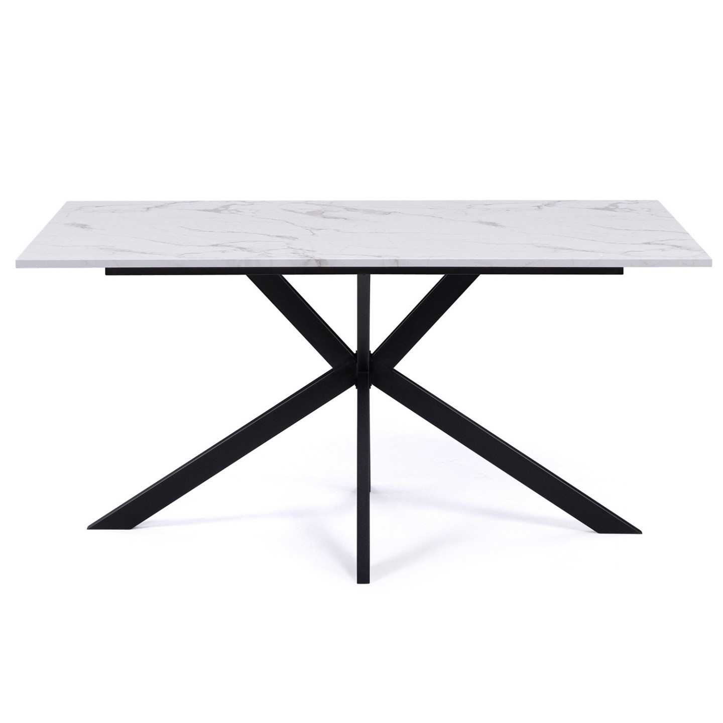 Idmarket - Table À Manger Rectangle Alix 8 Personnes Pied Araignée Noir