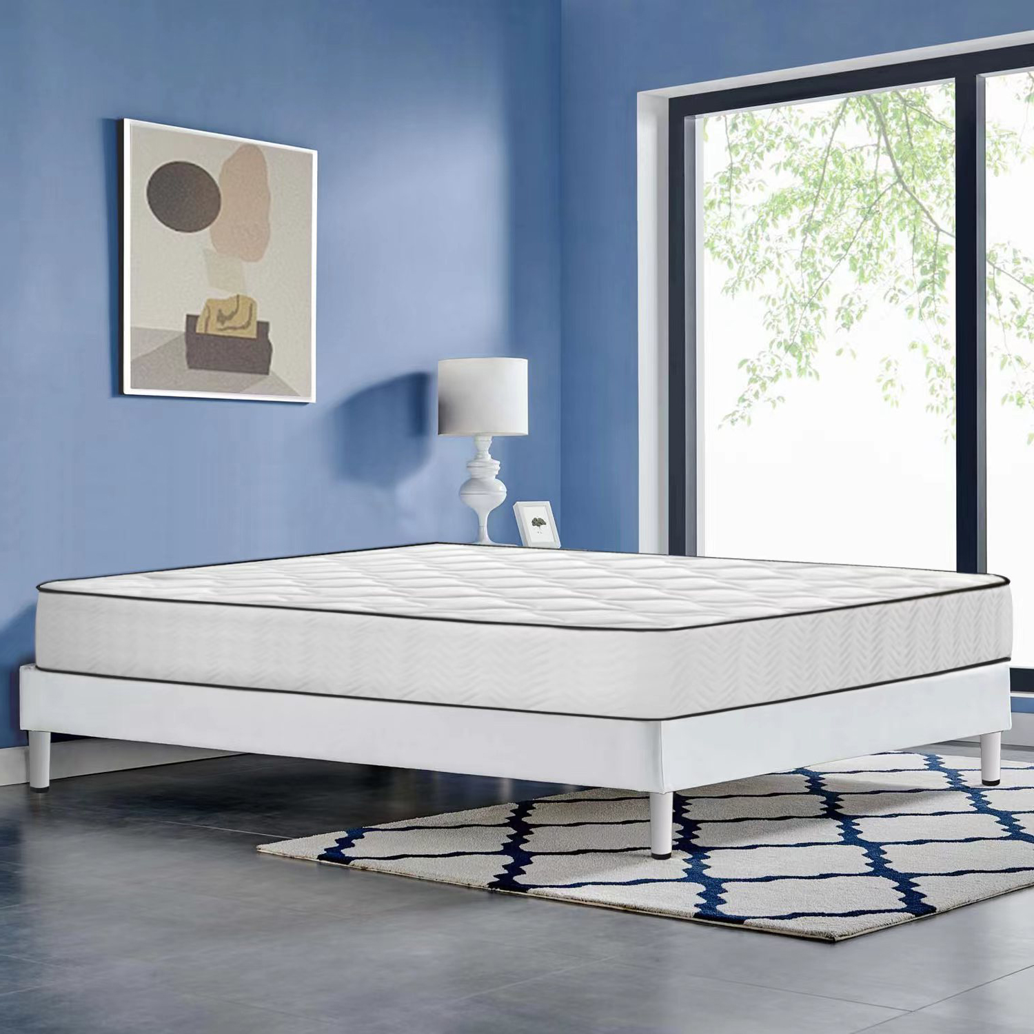Lit 140x190 - Ensemble Sommier Et Matelas - Matelas 140x190x20 Mémoire