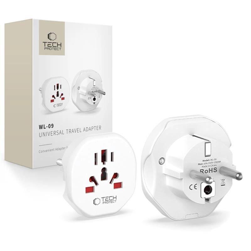 Tech-Protect Universal Travel Adapter for EU - White - Bild 5
