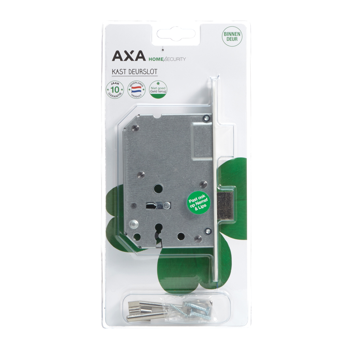 Axa Schrankschloss - Modell 7115 - Schrankschloss - Mit Schlüsselloch Sl55 Und Schlüsseln - Frontplatte Weiß - Inkl. Schließblech Und…