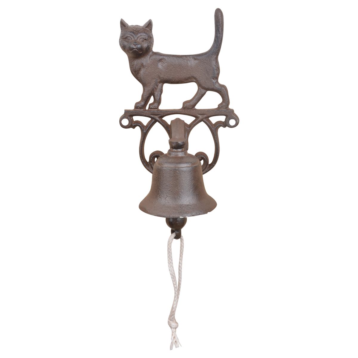 Esschert Design Türglocke Katze Antikbraun - Gusseisen 8714982114755