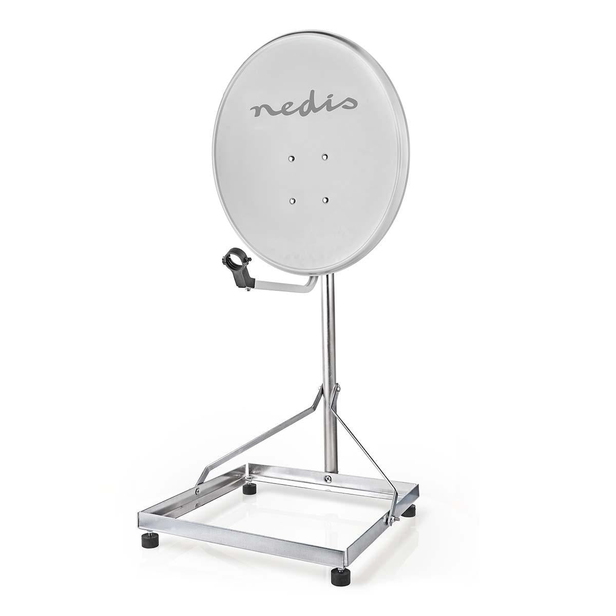 Nedis Satelliten Balkon Ständer / Mastlänge: 1.00 m / Maximale Schüsselgrösse: 90.0 cm / Bodenplatte (Spiegel + Antennen Montage), SAT Zubehör, Silber - Image 3