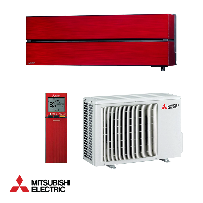 Mitsubishi Electric Rot Mitsubishi Klimaanlage Multisplit Wandgerät | Msz-Ln25vg2r | Ruby Red | 2,5 Kw - Image 2