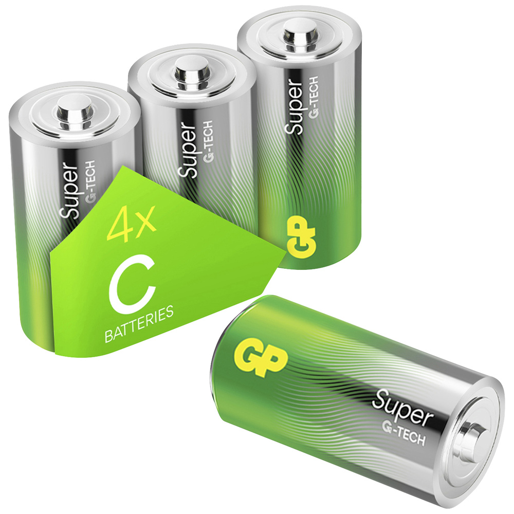 GP W128952716 151485 Super Alkaline C battery 14A/LR14, 4-pack ~E~ - Bild 7