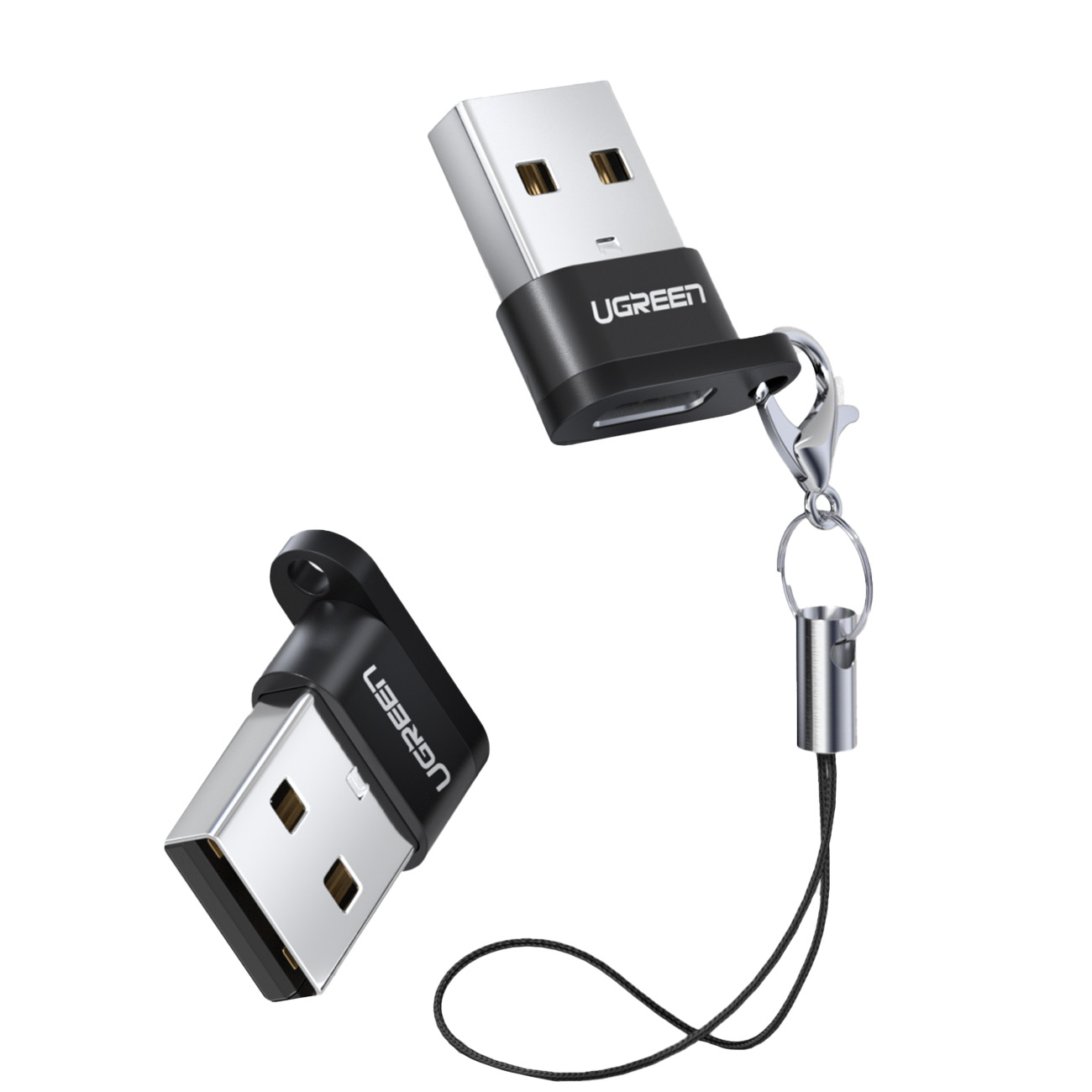 Ugreen Schwarz Us280 Usb-C Auf Usb-A 2.0 Adapter (Schwarz)