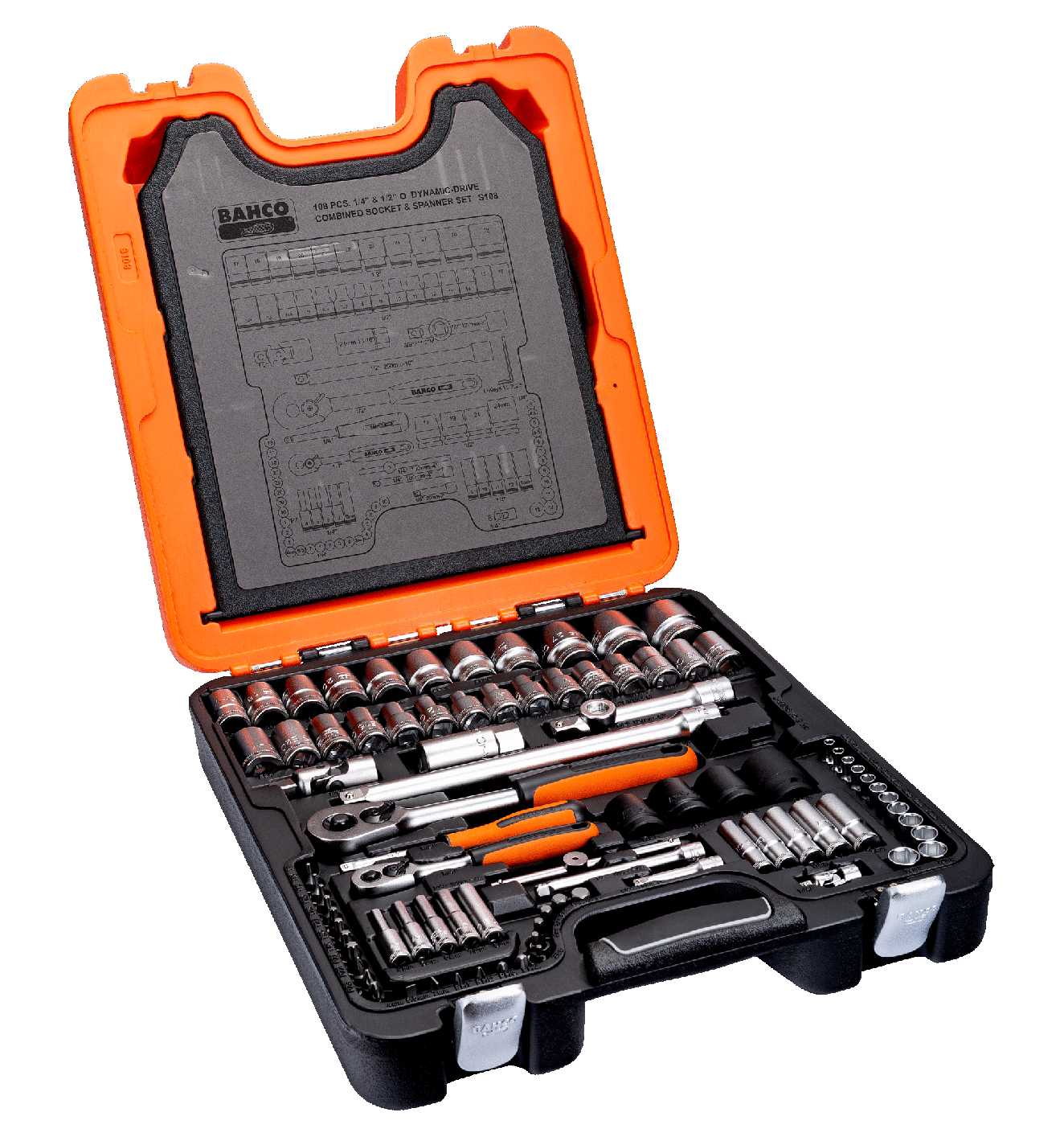 Bahco S108 Steckschlüssel-Satz 108 Teile Schwarz Professionell - Bild 6