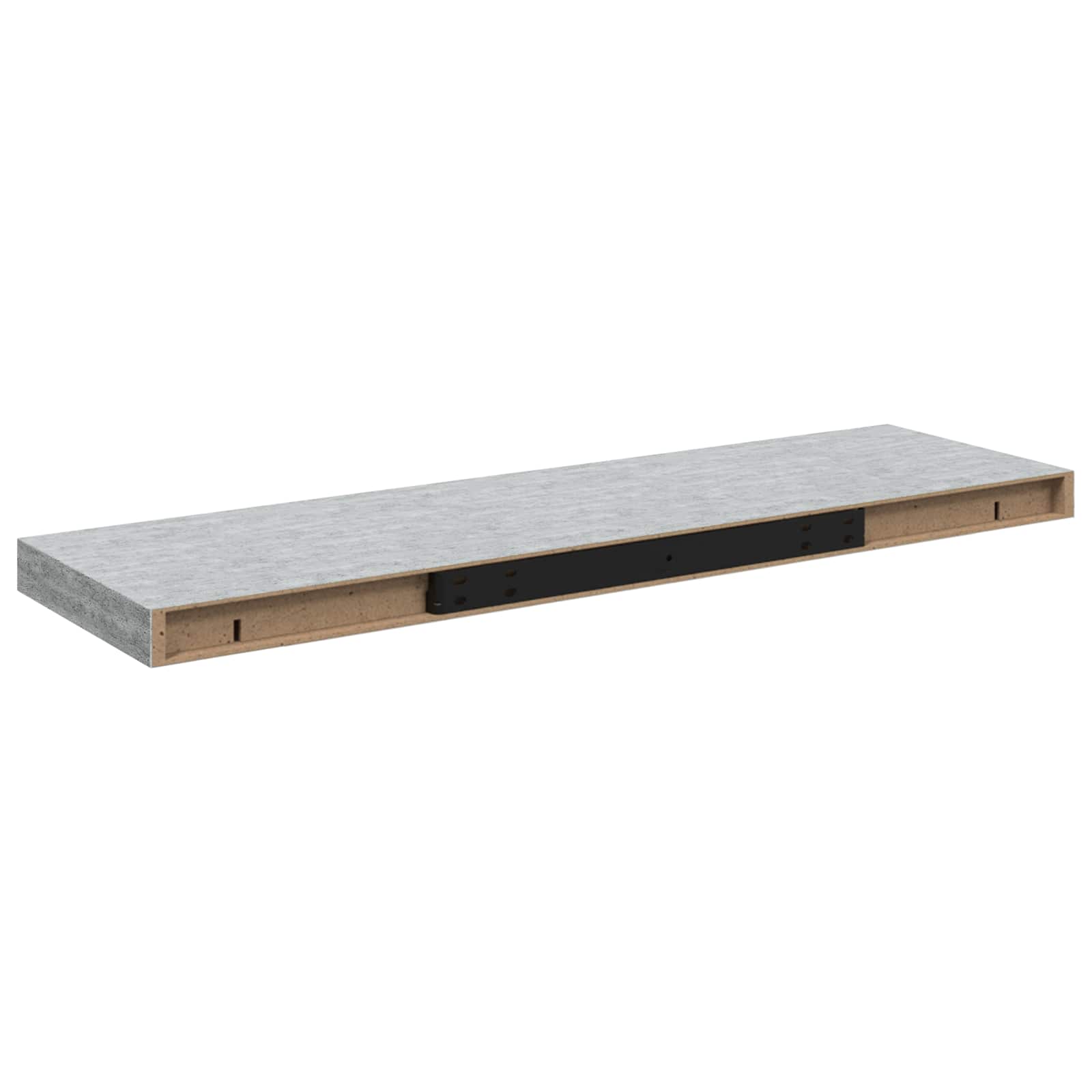 Vidaxl Grau Floating Wall Shelves 2 Pcs Concrete Grey 80X23,5X3,8 Cm Mdf