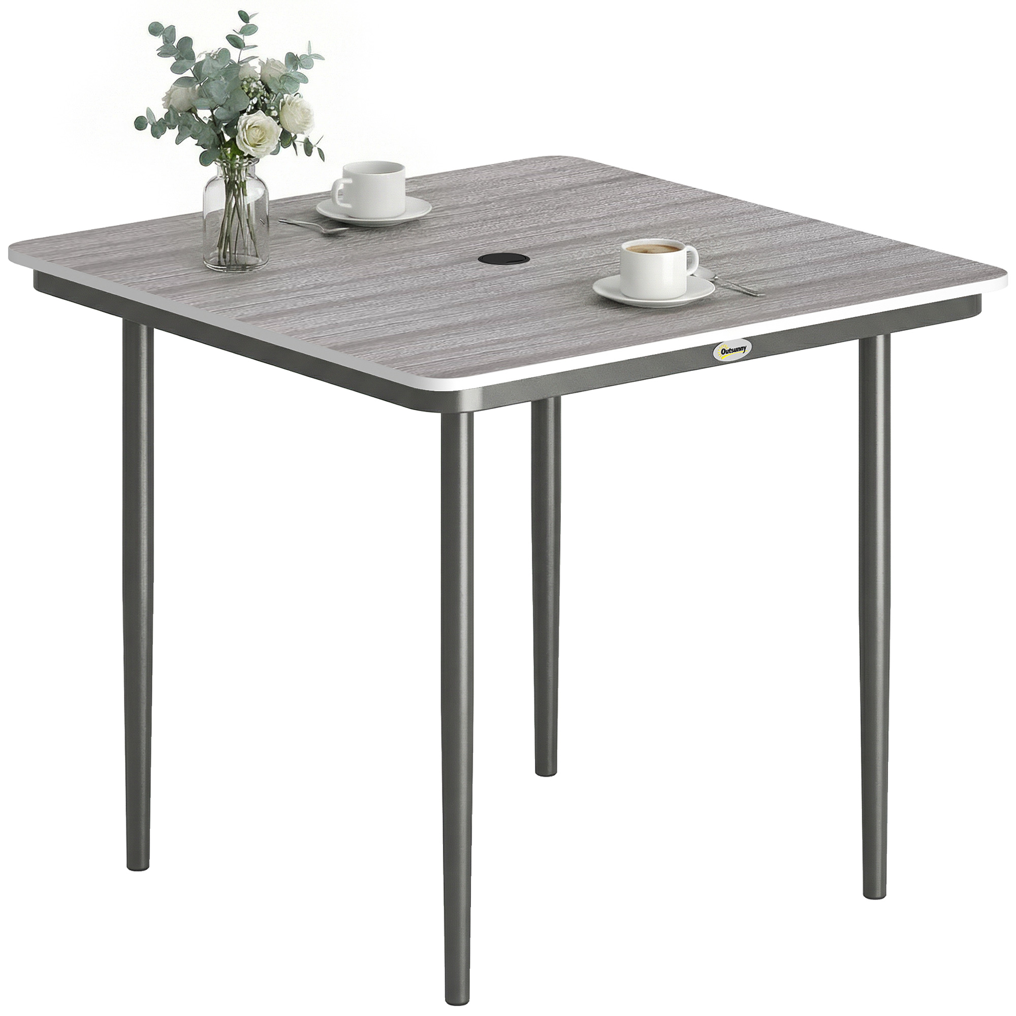 Table De Jardin - Outsunny - 4 Personnes - Avectrou De Parasol