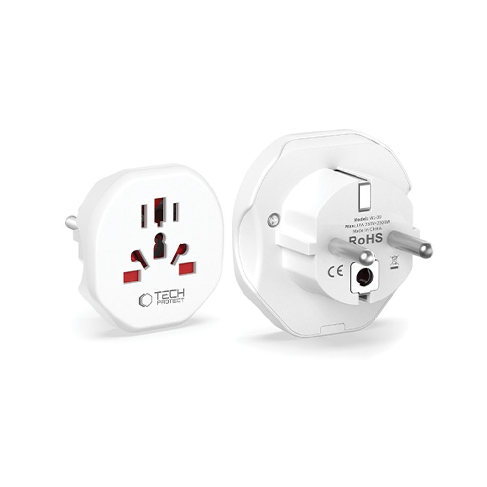 Tech-Protect Universal Travel Adapter for EU - White - Bild 4