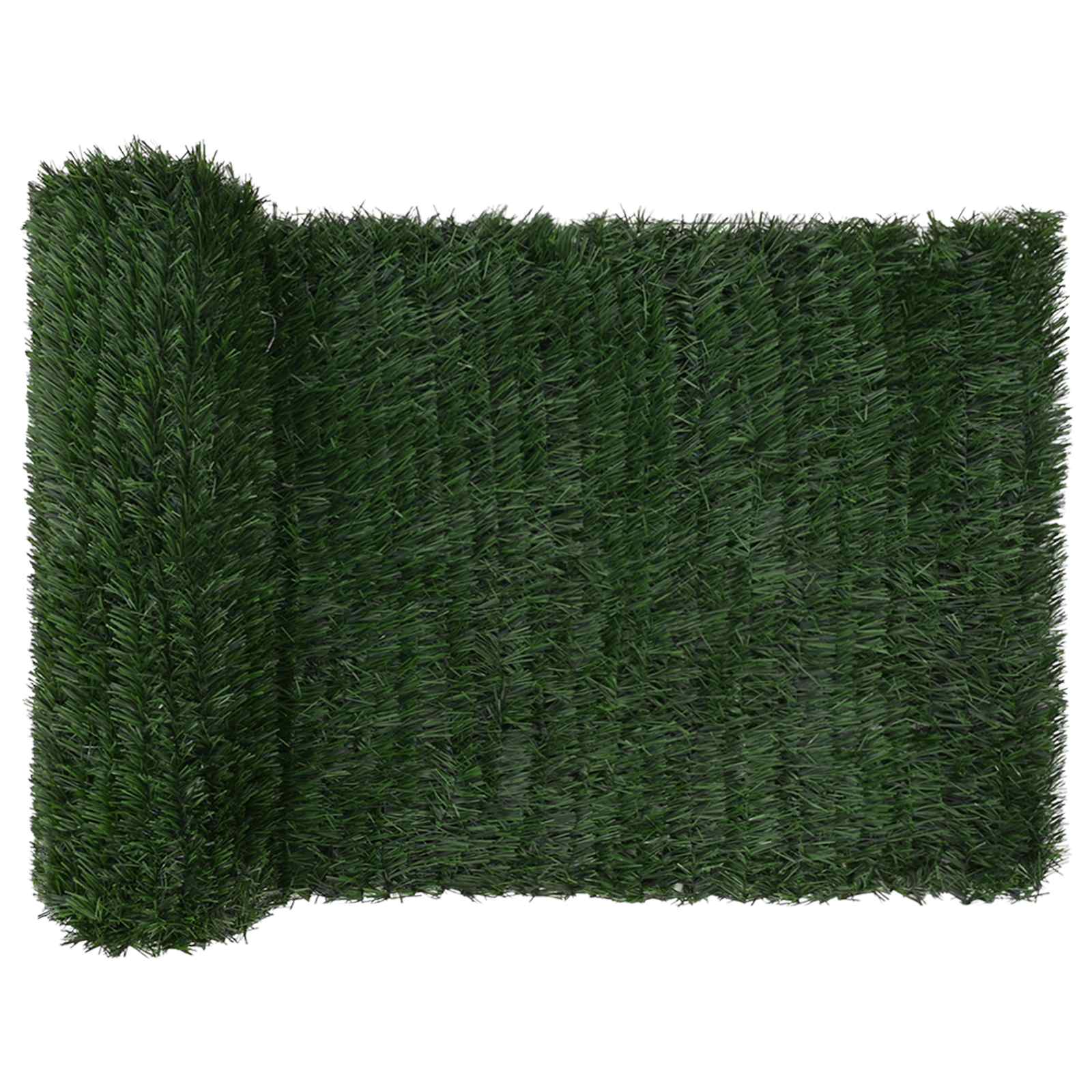 Artificial Fence Dark Green 1 X 6 M Pvc And Steel Vidaxl