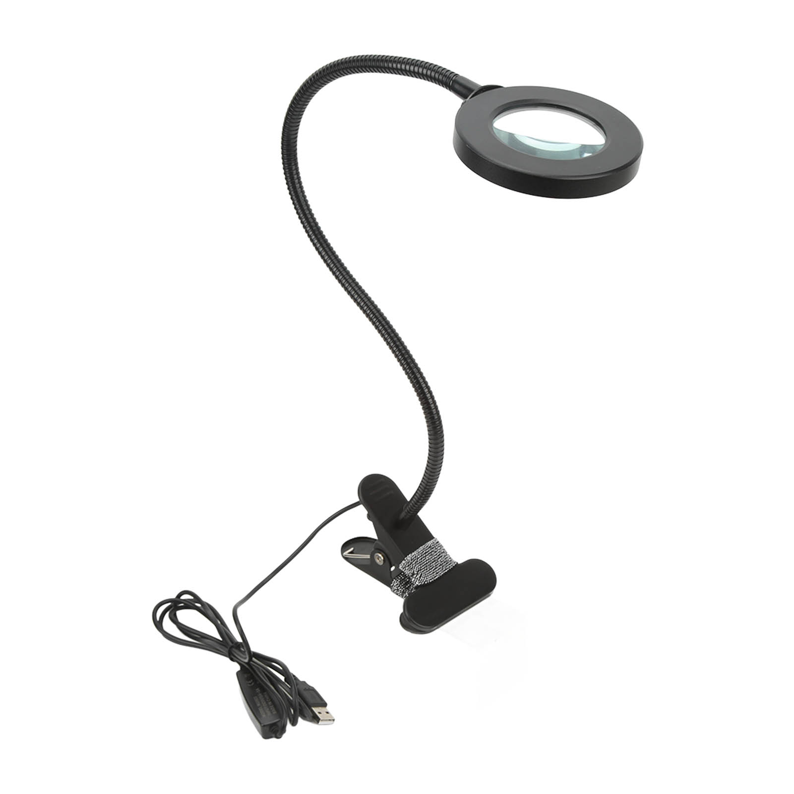 Lampe loupe LED 3x à col de cygne flexible, 3 modes de couleur, 11 niveaux de luminosité, base aluminium