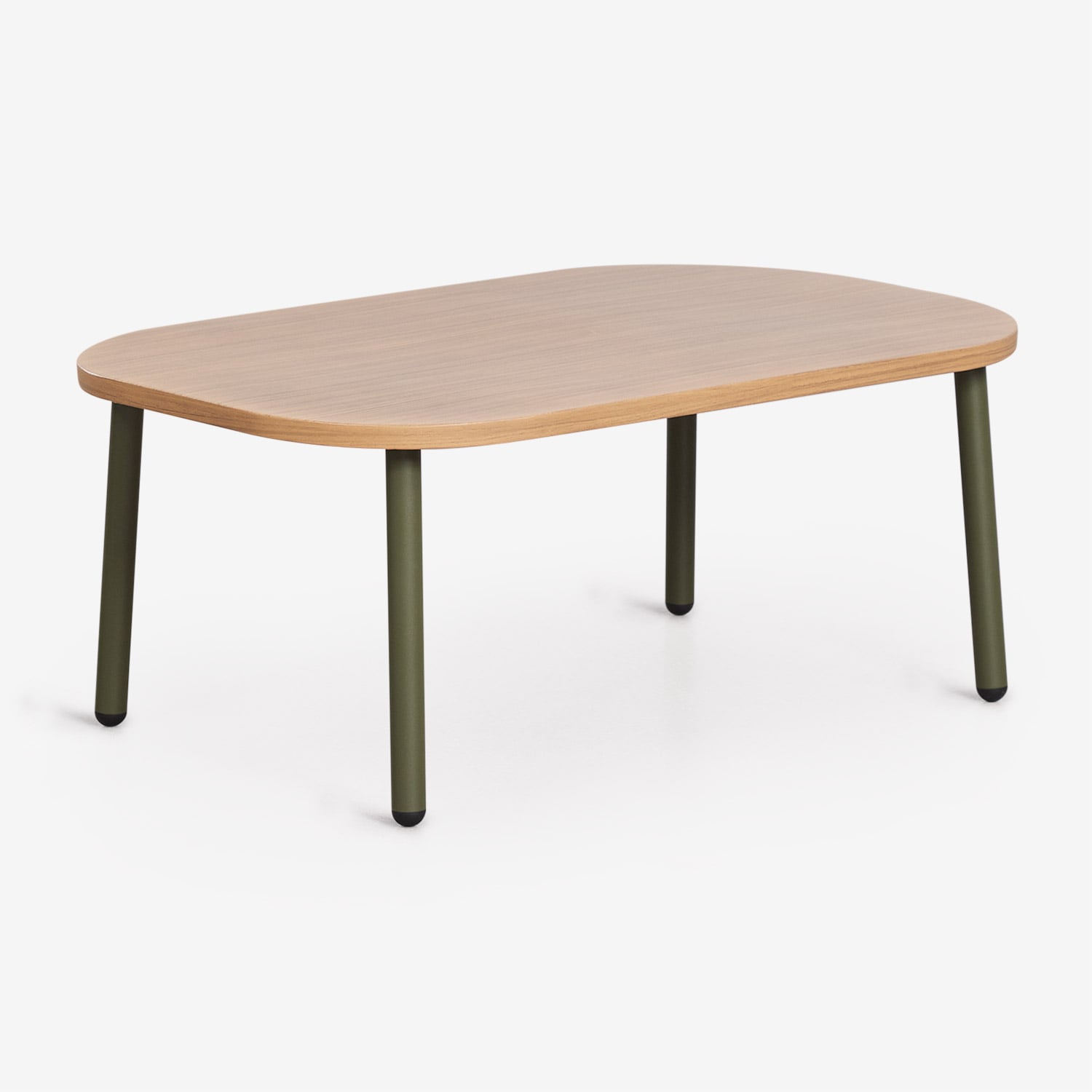 Table Basse De Jardin Ovale 90x60 Cm En Acier Zunika Sklum Vert Olive