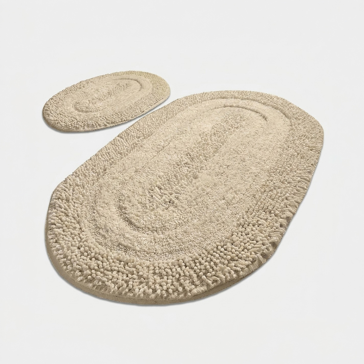 Ahd Amazing Home Design Set Badematten Macaroni Aus Baumwolle, Rutschfest