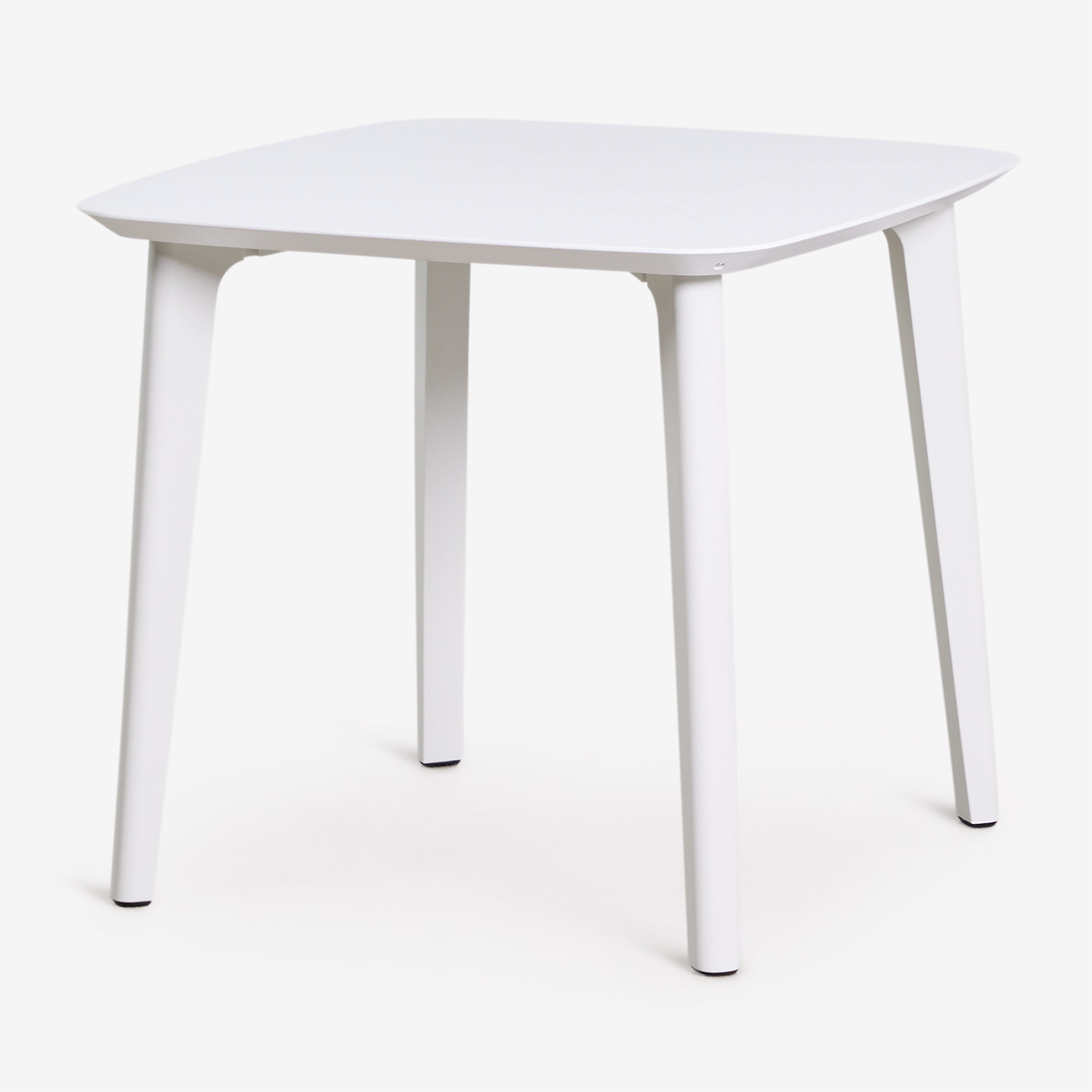 Table De Jardin Carrée 85x85 Cm En Polypropylène Scand Sklum Blanc