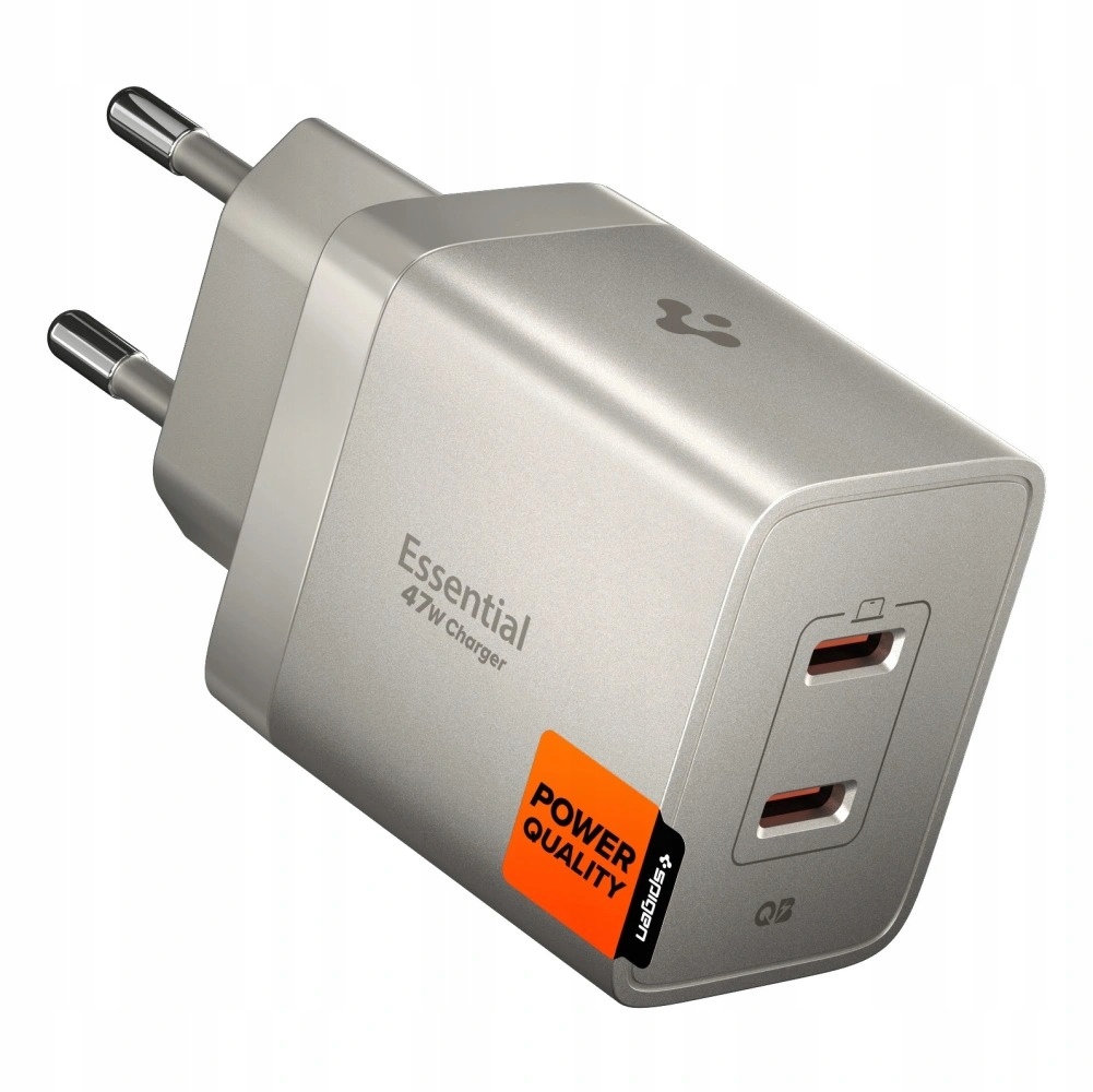 Spigen Essential 47W Wall Charger 2x USB-C Natural Titanium - Bild 3