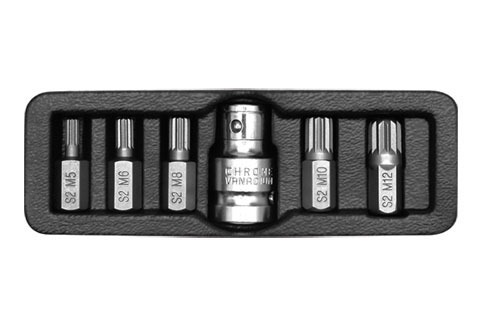 Yato Versilbert - Spline-Schraubendreher-Bits, 6Er-Set / Yt-0414