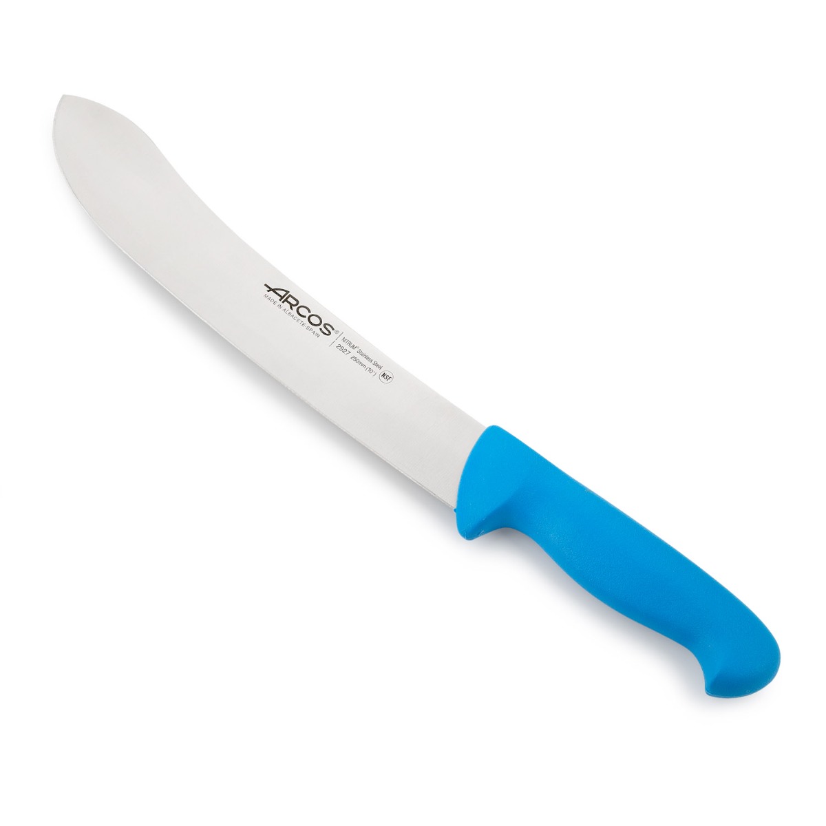 Arcos Blau Metzgermesser Farbe - Prof 292723 Aus Nitrum-Edelstahl Und Mango Ergonomisches Es Polypropylen Mit 25 Cm Klinge, Vitrine