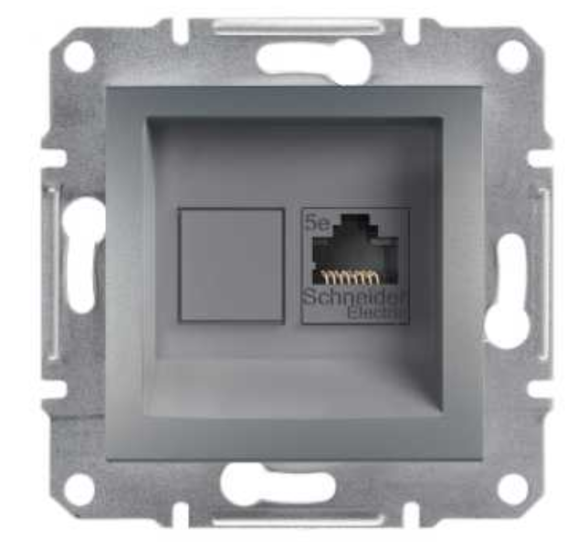 Schneider Electric Asfora Computersteckdose Kat. 5e Utp Ohne Rahmen Stahl Eph4300162