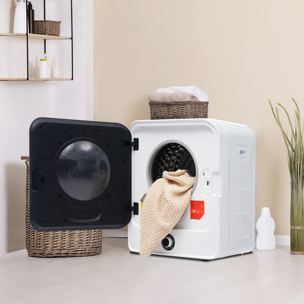 Asciugatrice A Scarico Compatta 3 Kg/4,5 Kg - 830 W - Asciugatrice In Acciaio Inossidabile Con Display E 5 Programmi - Bianco