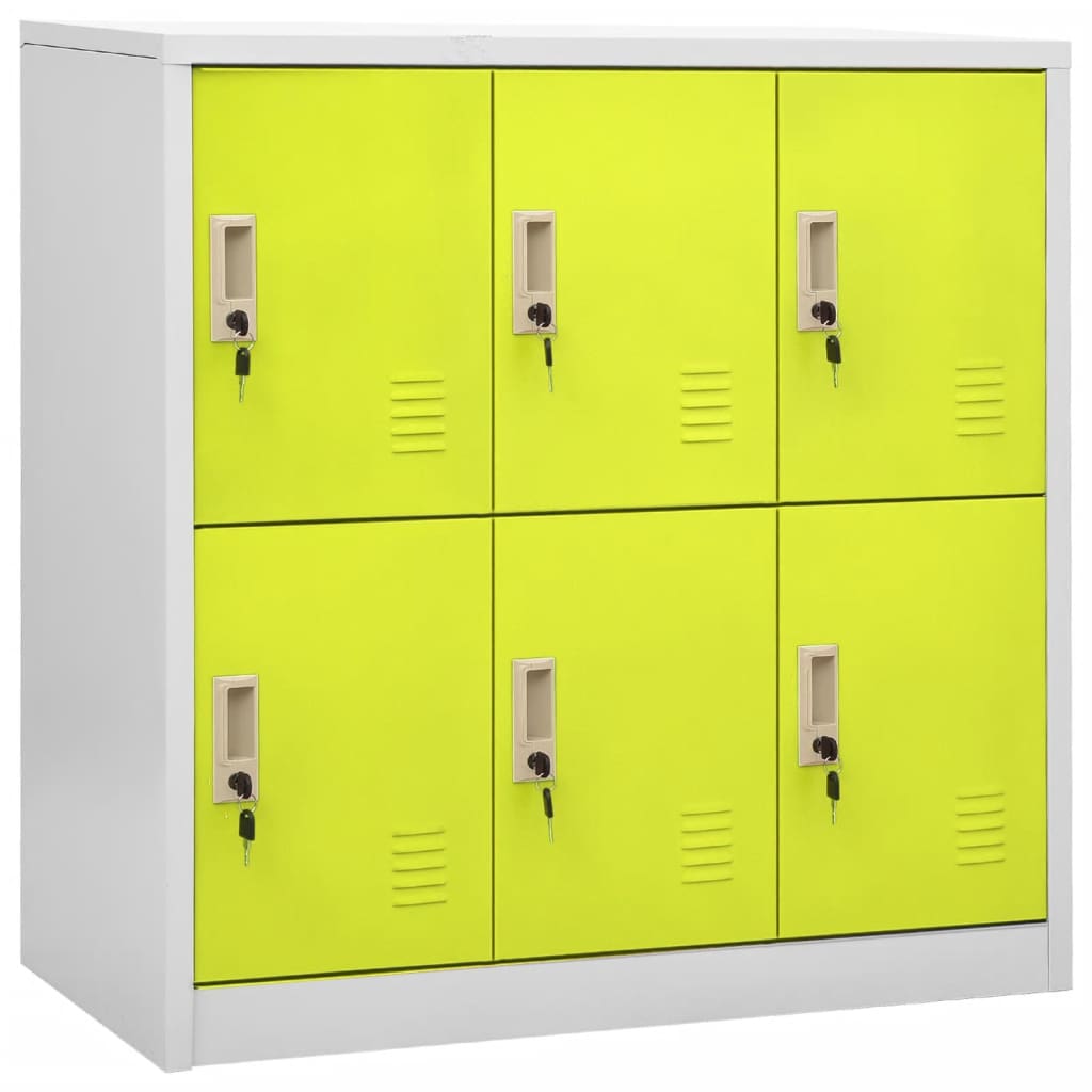 Vidaxl - Armoire à casiers Gris clair et vert 90x45x92,5 cm Acier