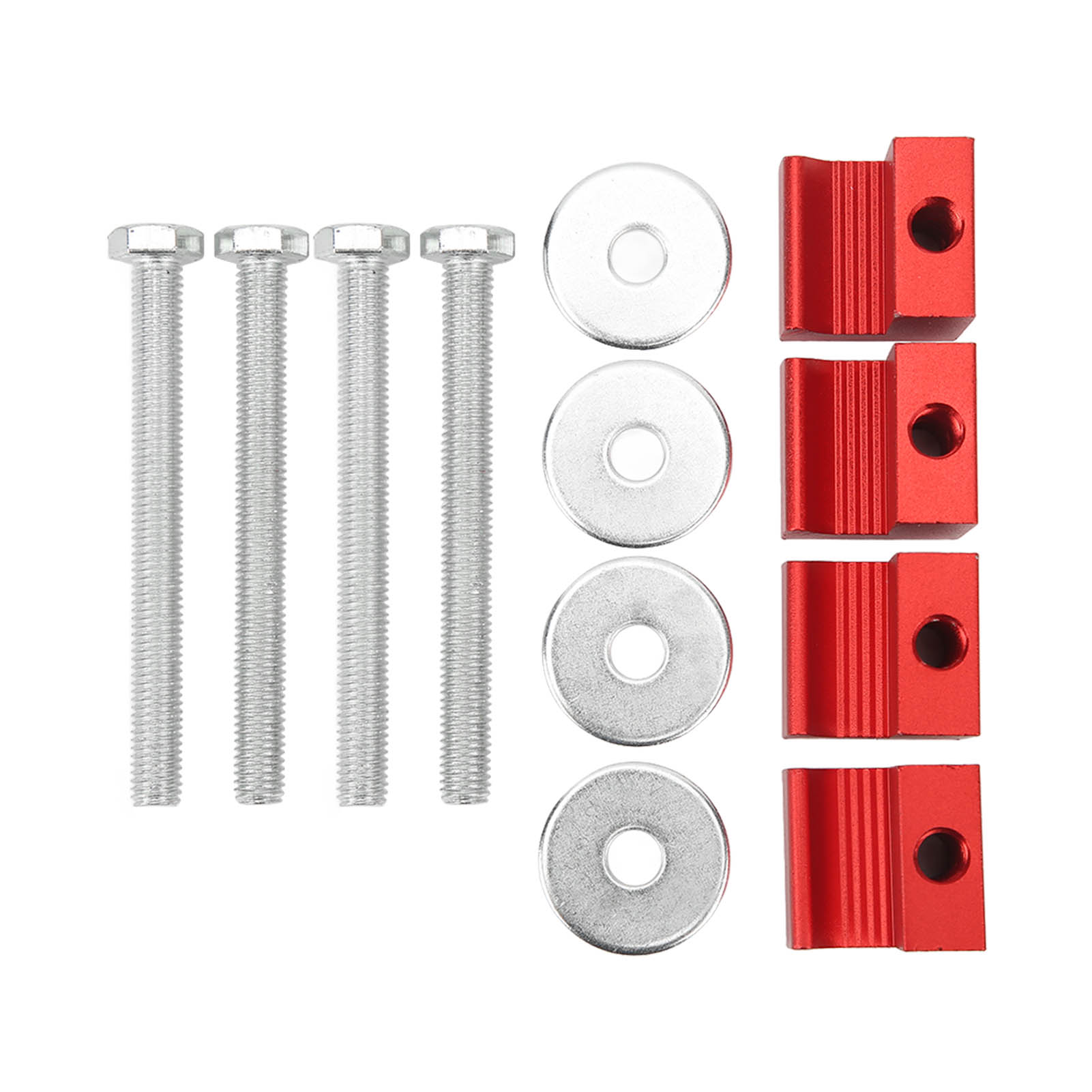 Crochets en J pour bac de camion, aluminium et acier inoxydable, lot de 4