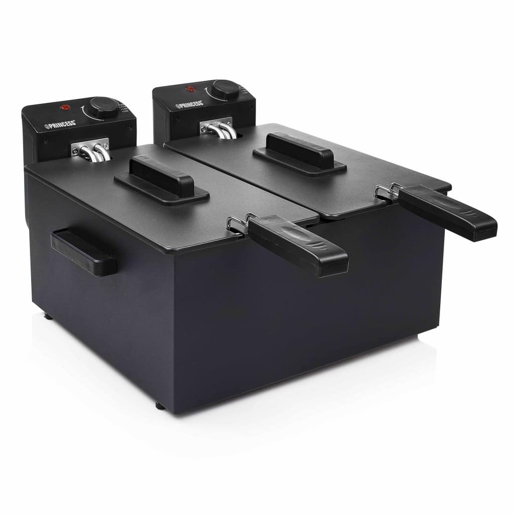 Schwarz Princess - Kaltzonen Doppelfritteuse 6 Ltr. Edelstahl 3600 Watt - Bild 5