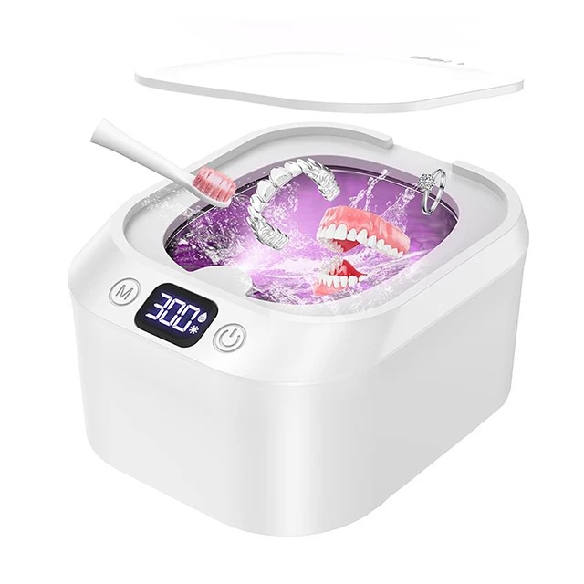 Nettoyeur à ultrasons 220 ml, 46 kHz, minuteur 180/300/480 s, cuve inox 304