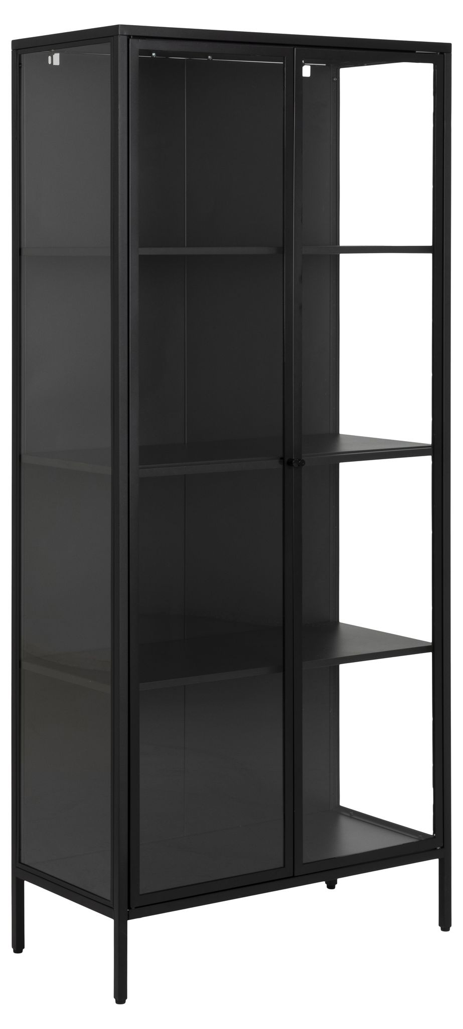 Ac Design Schwarz Vitrine + Buffetschrank, Newcastle (80 X 40 X 180 Cm) - Image 4