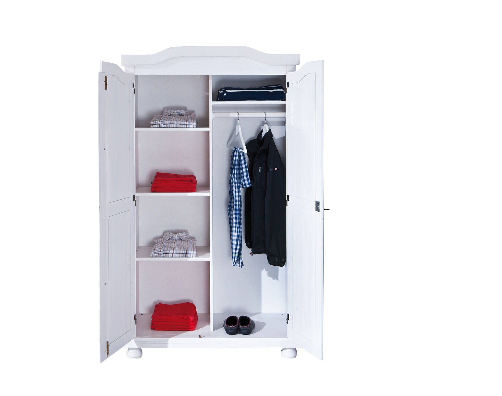 Hedda Kleiderschrank 2-trg. Breite 104 Cm, Höhe 180 Cm Weiss.