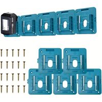 Support mural pour batterie Makita et Bosch 18 V, plastique ABS, 2 vis fournies, lot de 5