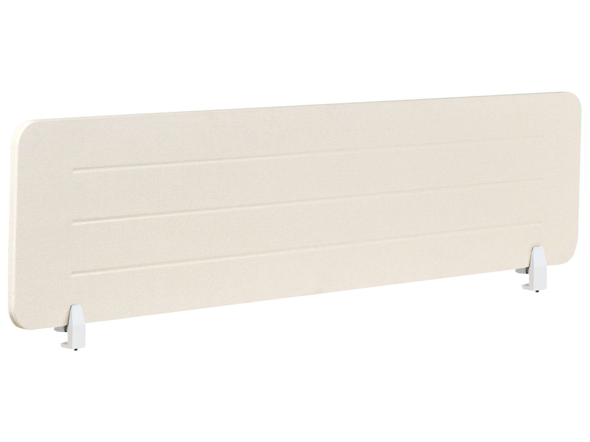Beliani Desk Screen 160 X 40 Cm Light Beige Ziggy