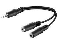 Microconnect Schwarz Audlr02 Cable De Audio 0.2 M 3.5Mm 2 X 3.5Mm