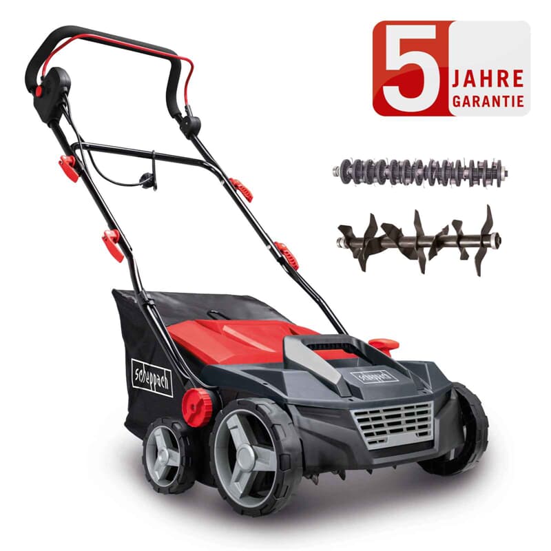 Scheppach Elektro Vertikutierer Sc38, 38 Cm Schnittbreite, 1600W, 16 Messer 3In1